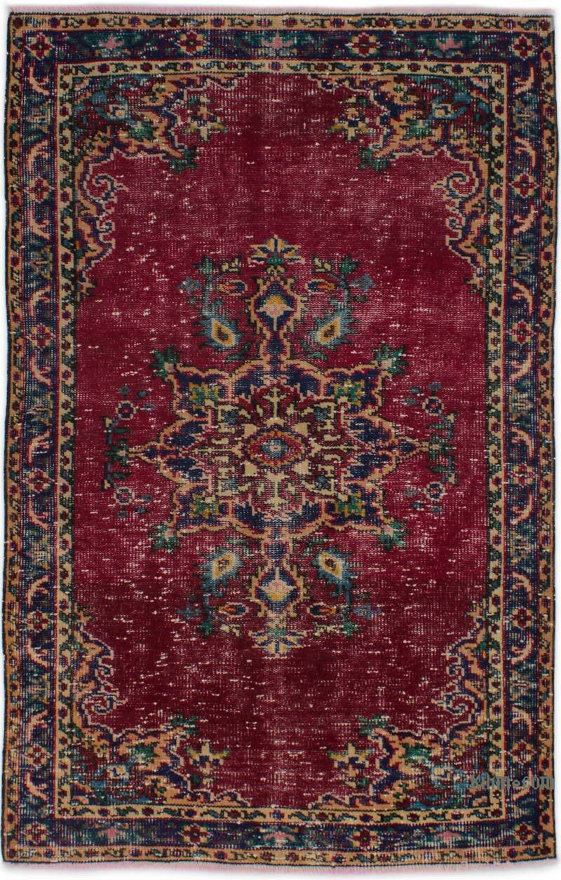 Alfombra Vintage Turca Anudada a Mano - 102 cm x 160 cm - K0076895