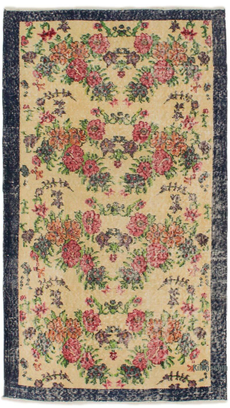 Vintage Turkish Hand-Knotted Rug - 2' 11" x 5' 5" (35" x 65") - K0076902