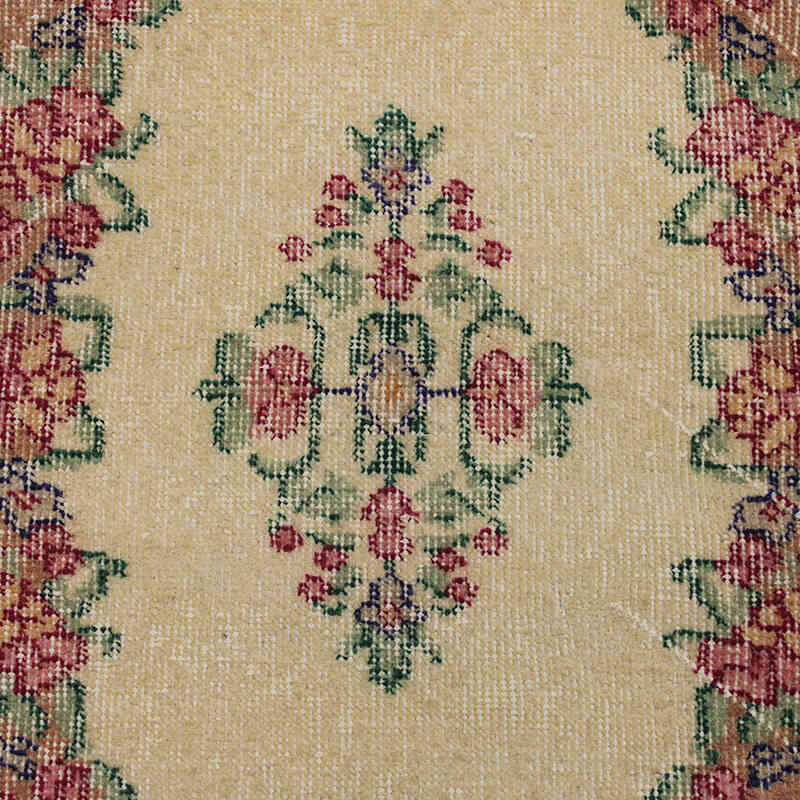 Alfombra Vintage Turca Anudada a Mano - 112 cm x 210 cm - K0076904