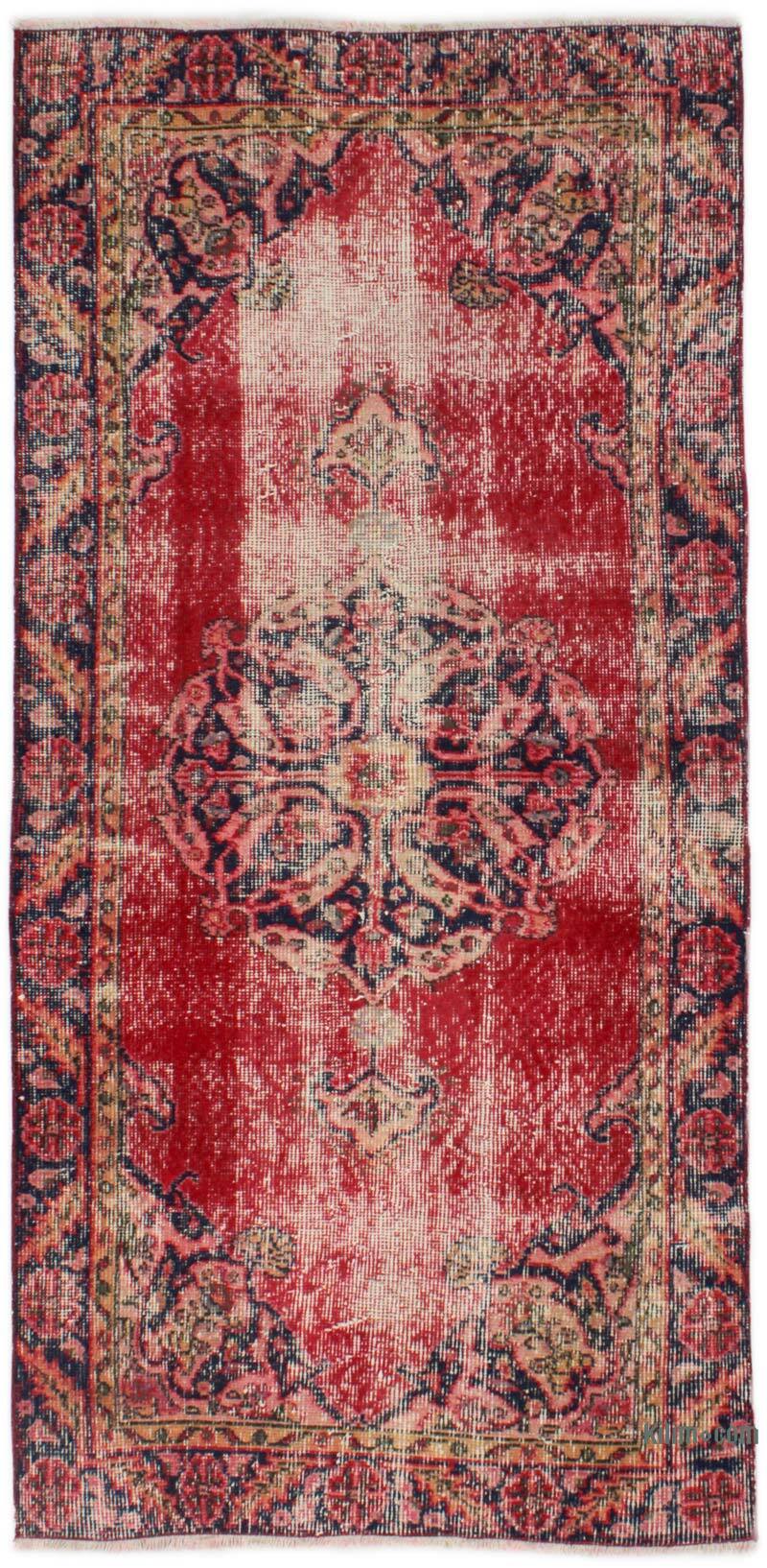 Vintage Turkish Hand-Knotted Rug - 2' 10" x 6'  (34" x 72") - K0076906