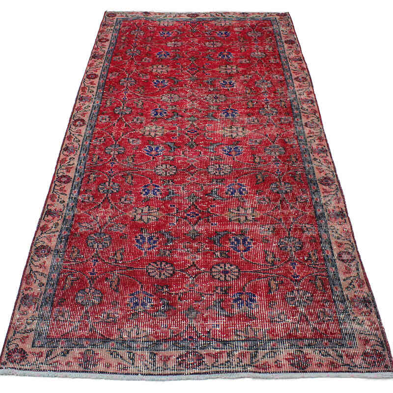 Alfombra Vintage Turca Anudada a Mano - 91 cm x 203 cm - K0076907
