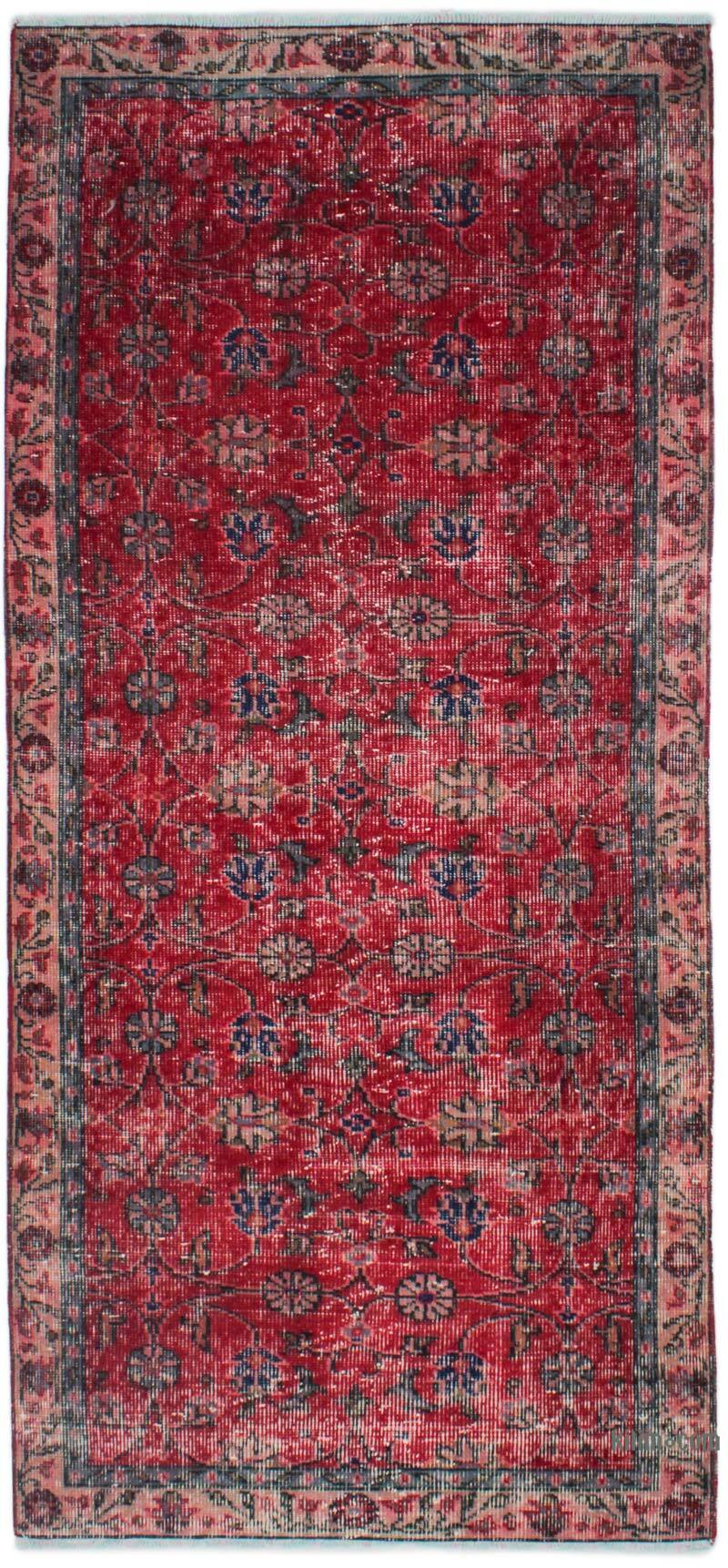 Alfombra Vintage Turca Anudada a Mano - 91 cm x 203 cm - K0076907