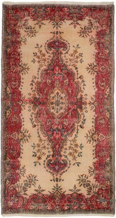 Vintage Turkish Hand-Knotted Rug - 4' 1" x 7' 10" (49" x 94")