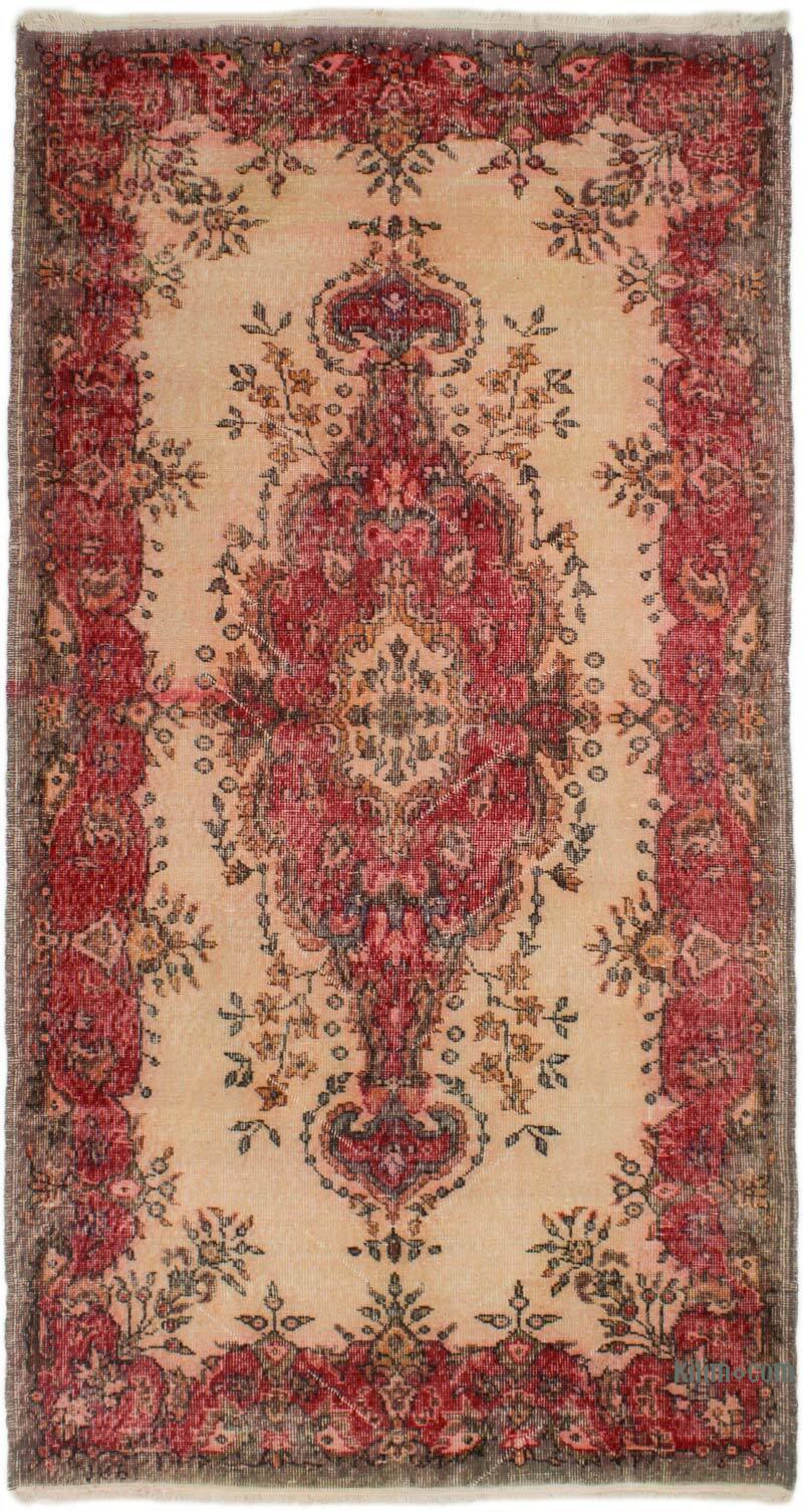 Vintage Turkish Hand-Knotted Rug - 4' 1" x 7' 10" (49" x 94") - K0076908