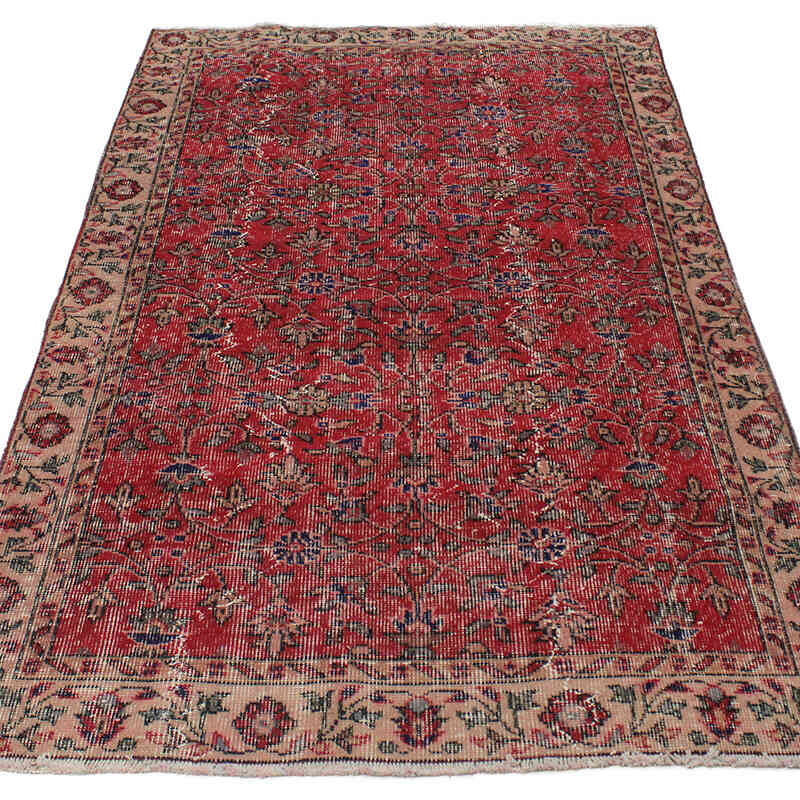 Alfombra Vintage Turca Anudada a Mano - 110 cm x 196 cm - K0076909