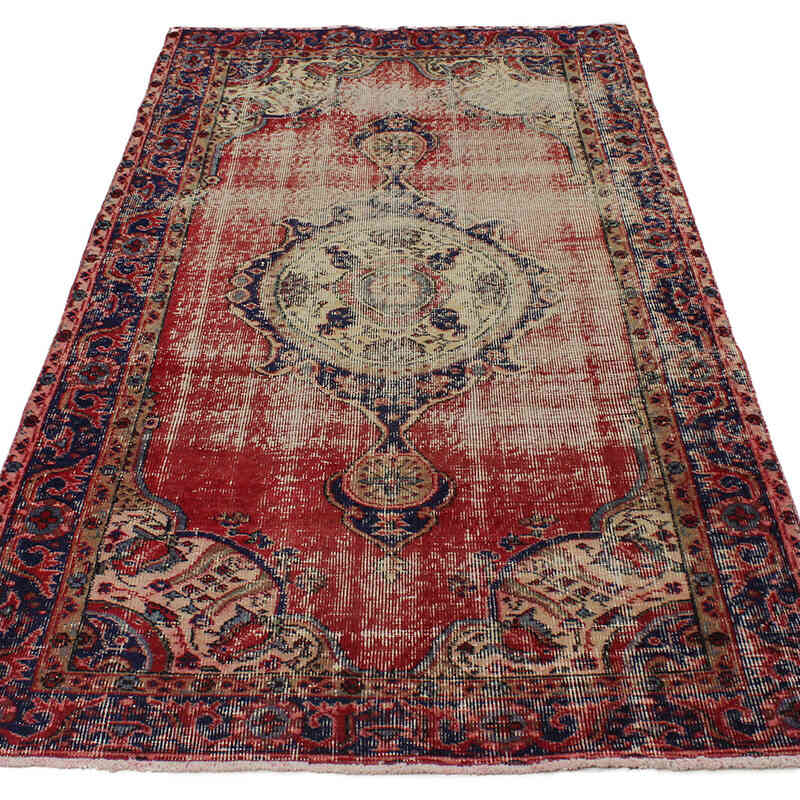 El Dokuma Vintage Halı - 106 cm x 205 cm - K0076911