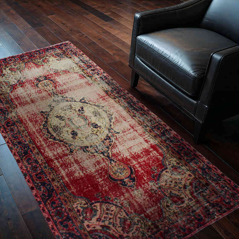 El Dokuma Vintage Halı - 106 cm x 205 cm - K0076911