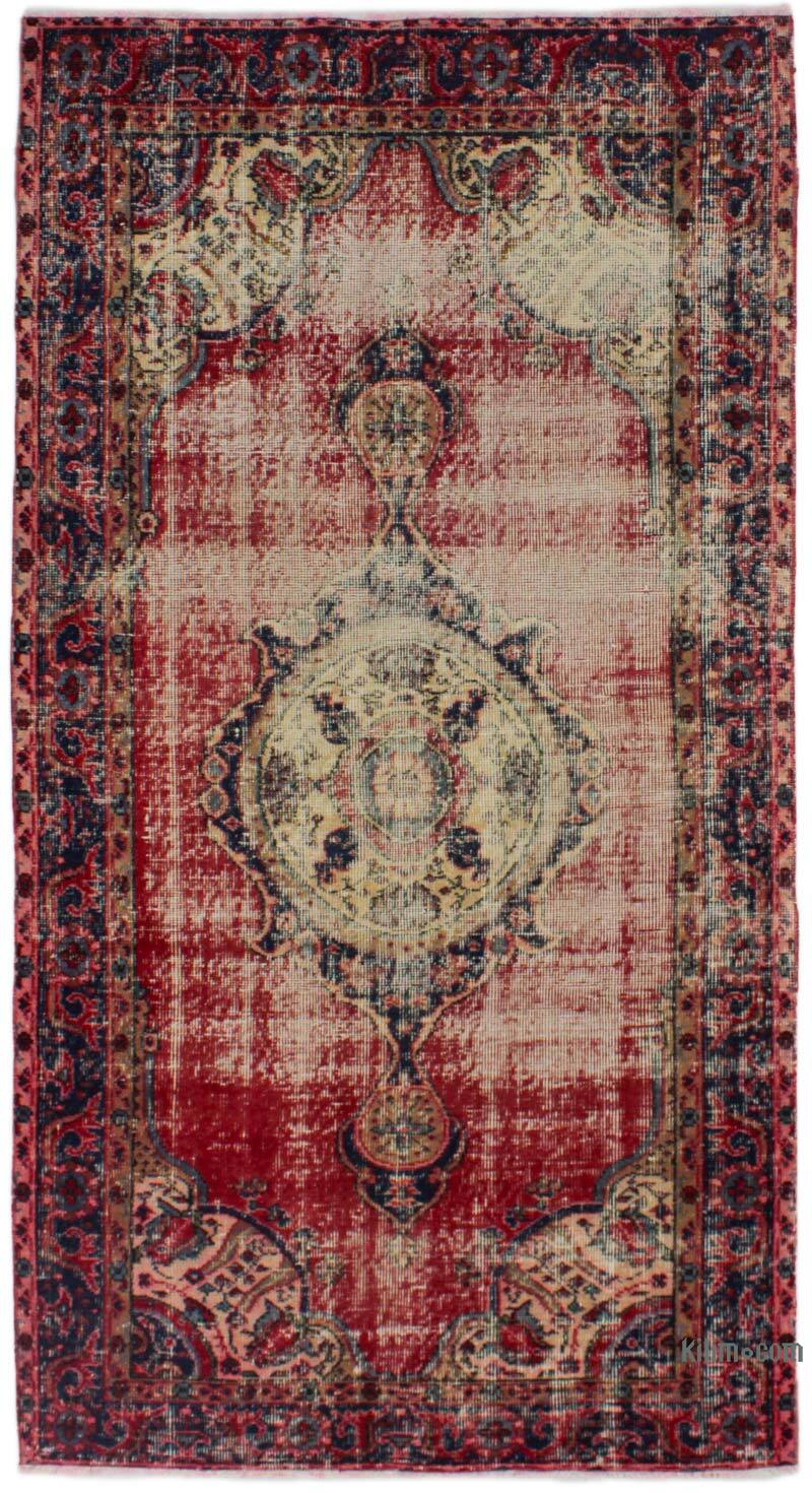 El Dokuma Vintage Halı - 106 cm x 205 cm - K0076911