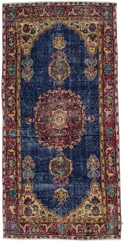 Vintage Turkish Hand-Knotted Rug - 3' 7" x 7' 4" (43" x 88")