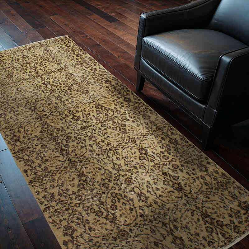Vintage Turkish Hand-Knotted Rug - 3' 5" x 7' 3" (41" x 87") - K0076914