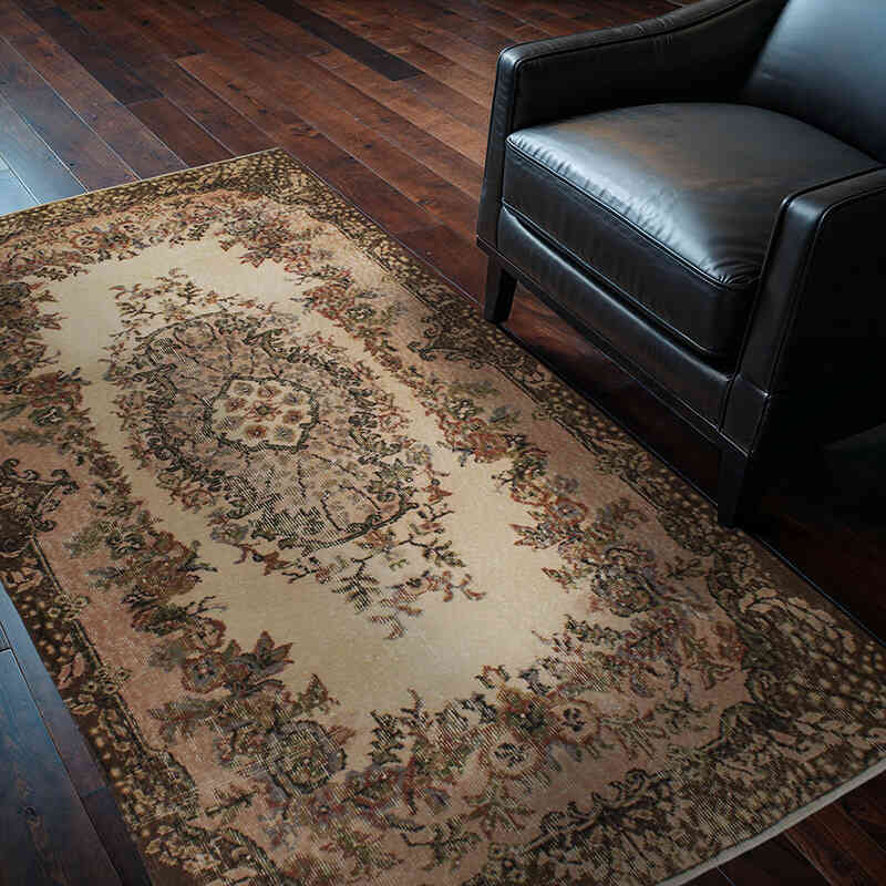 Vintage Turkish Hand-Knotted Rug - 3' 11" x 6' 6" (47" x 78") - K0076919