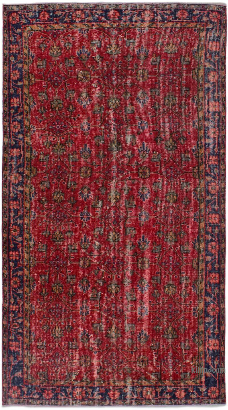 Alfombra Vintage Turca Anudada a Mano - 115 cm x 213 cm - K0076922