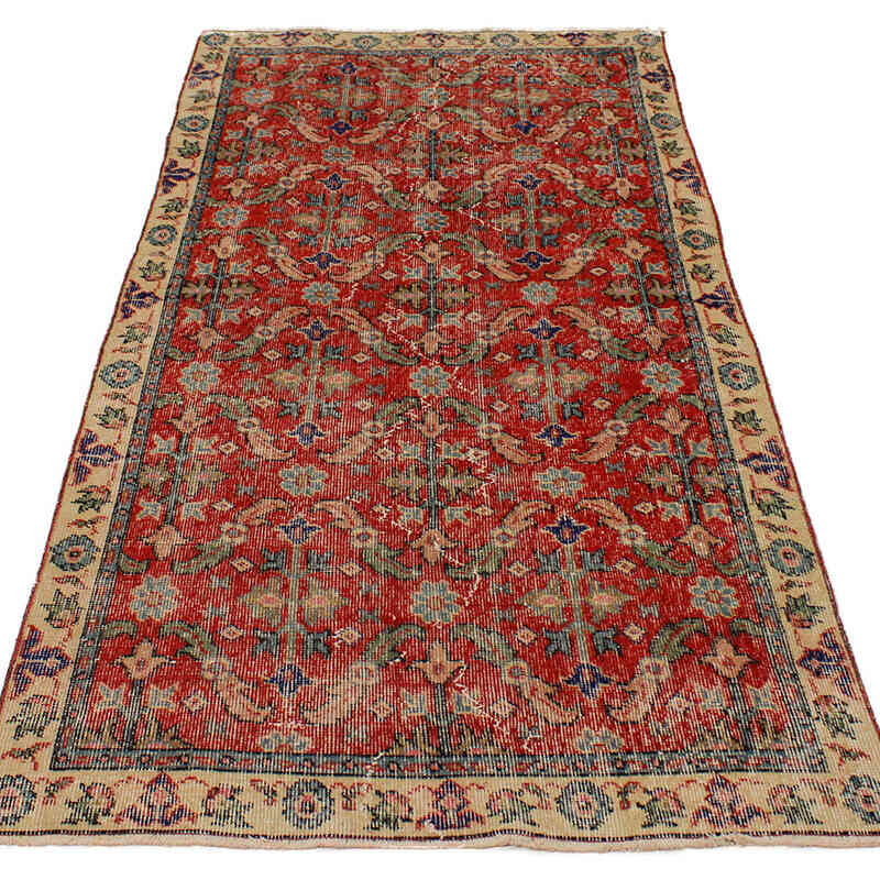 Alfombra Vintage Turca Anudada a Mano - 95 cm x 194 cm - K0076926