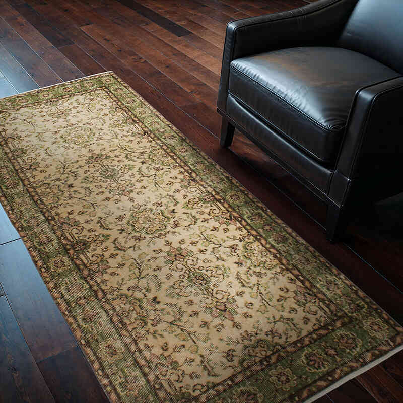 Vintage Turkish Hand-Knotted Rug - 3' 2" x 6' 8" (38" x 80") - K0076929