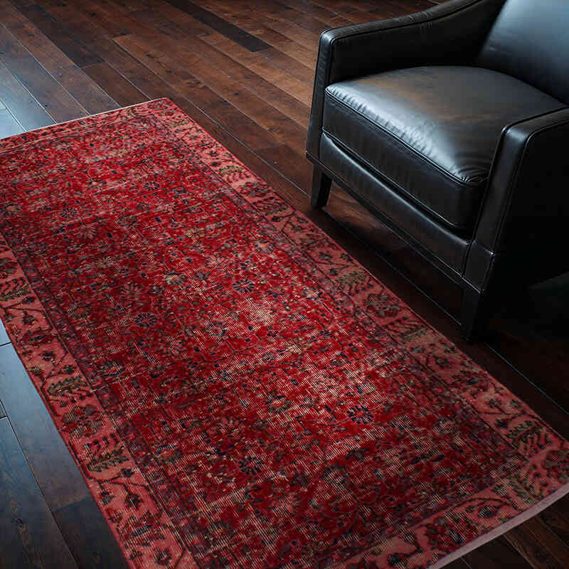 Alfombra Vintage Turca Anudada a Mano - 106 cm x 198 cm - K0076932