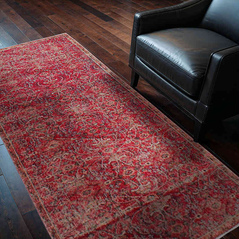 Vintage Turkish Hand-Knotted Rug - 3' 8" x 7' 3" (44" x 87") - K0076936