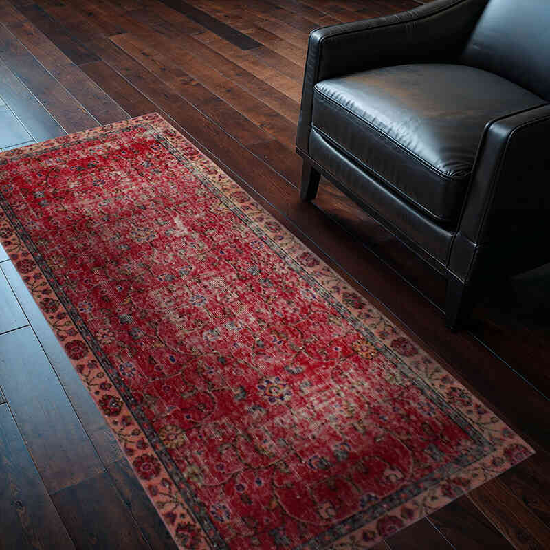 El Dokuma Vintage Halı - 87 cm x 183 cm - K0076940