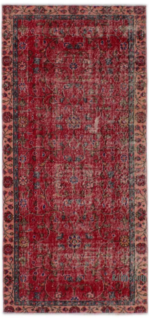 El Dokuma Vintage Halı - 87 cm x 183 cm - K0076940