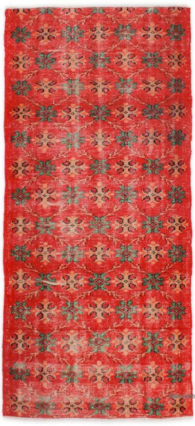Vintage Turkish Hand-Knotted Rug - 2' 11" x 6' 6" (35" x 78")