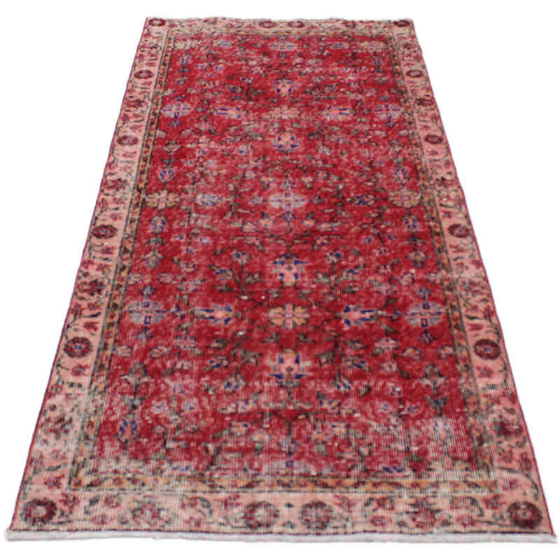 Alfombra Vintage Turca Anudada a Mano - 84 cm x 188 cm - K0076943