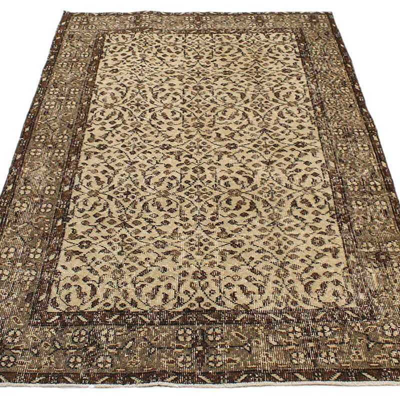 Alfombra Vintage Turca Anudada a Mano - 113 cm x 200 cm - K0076949