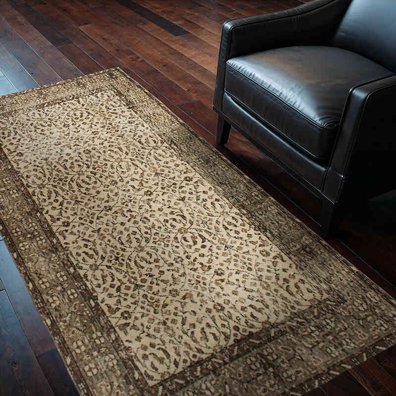 Alfombra Vintage Turca Anudada a Mano - 113 cm x 200 cm - K0076949