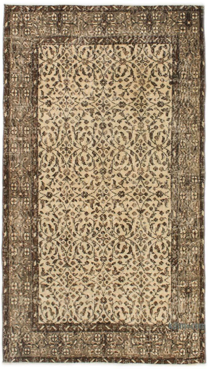 Alfombra Vintage Turca Anudada a Mano - 113 cm x 200 cm - K0076949