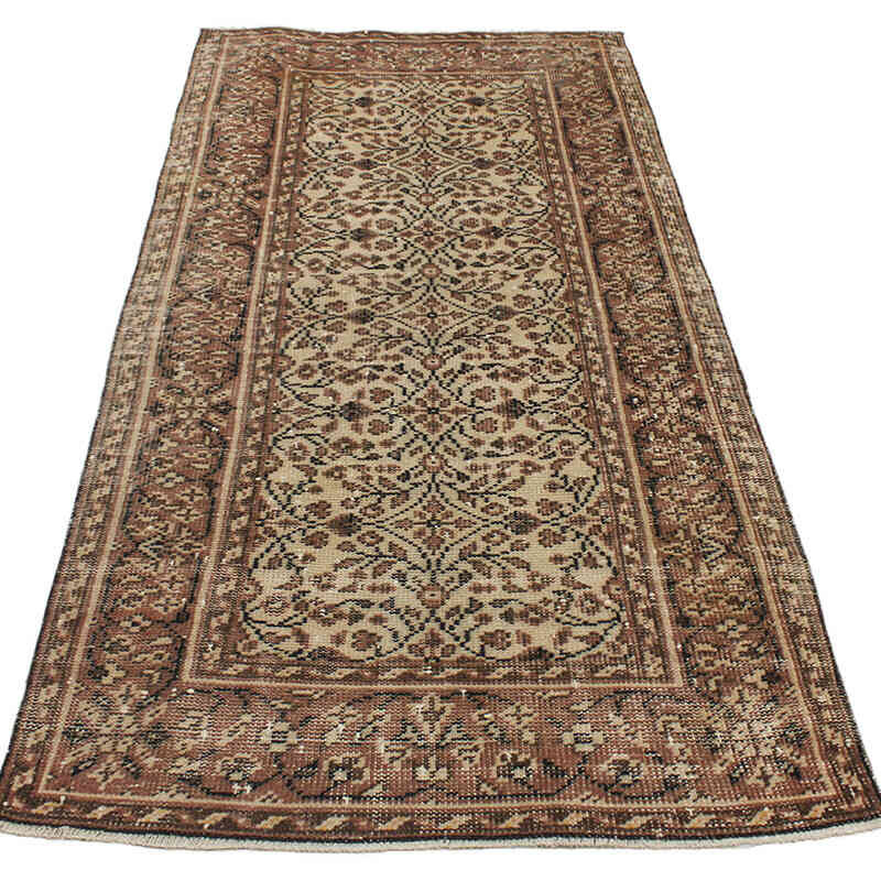 Vintage Turkish Hand-Knotted Rug - 3' 1" x 6' 7" (37" x 79") - K0076953