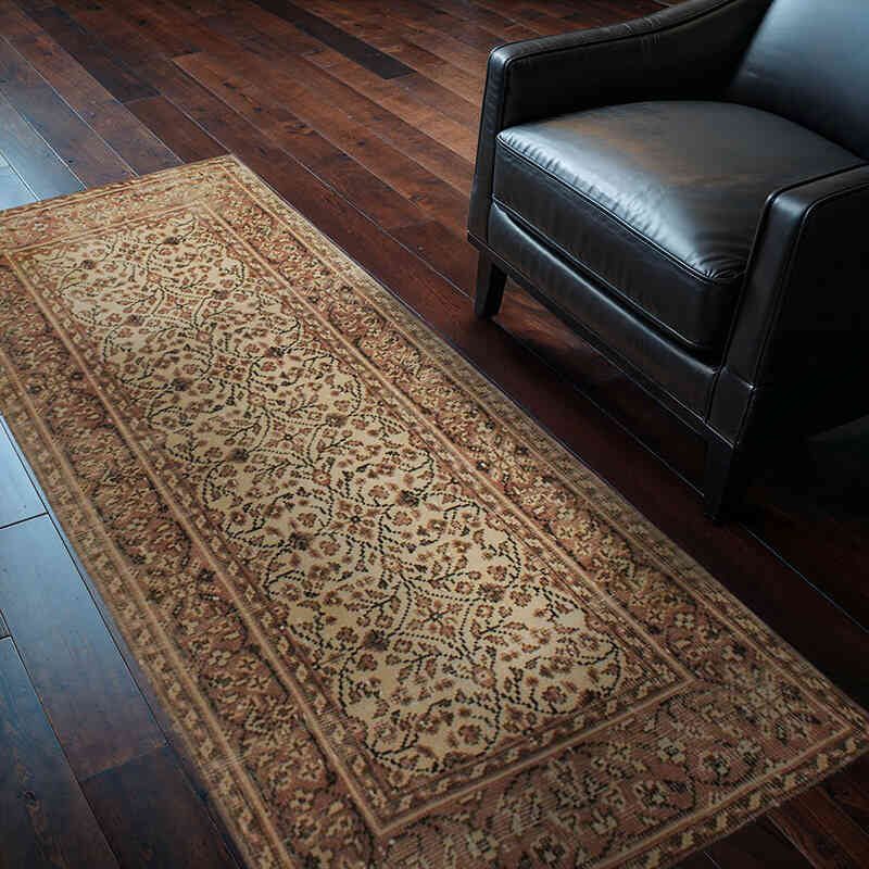 Vintage Turkish Hand-Knotted Rug - 3' 1" x 6' 7" (37" x 79") - K0076953