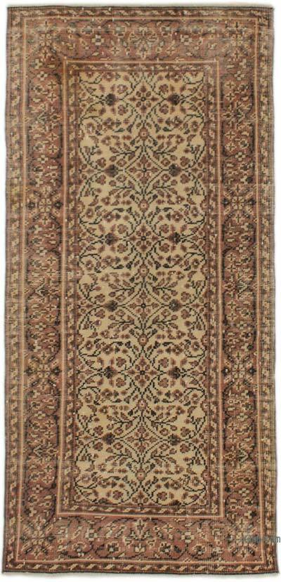 Vintage Turkish Hand-Knotted Rug - 3' 1" x 6' 7" (37" x 79")
