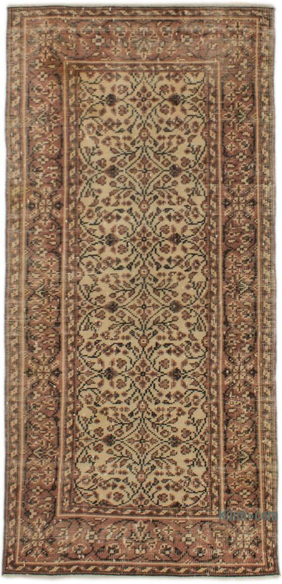 Vintage Turkish Hand-Knotted Rug - 3' 1" x 6' 7" (37" x 79") - K0076953