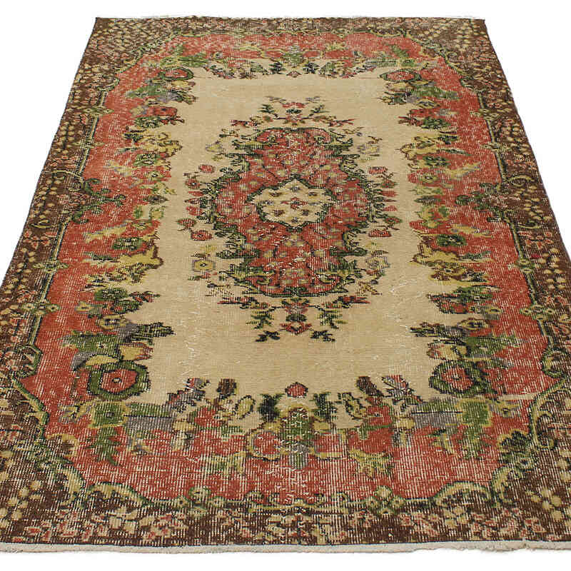 Vintage Turkish Hand-Knotted Rug - 3' 8" x 6'  (44" x 72") - K0076959