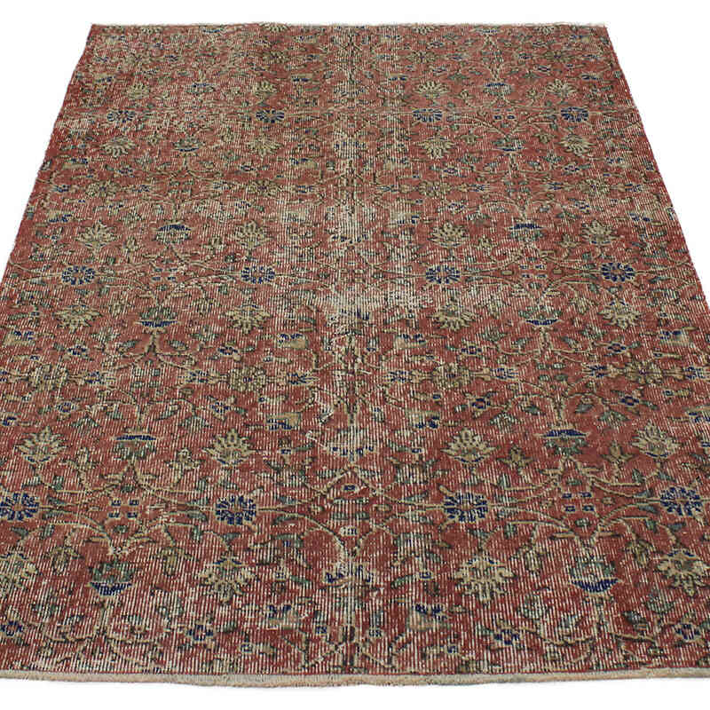 El Dokuma Vintage Halı - 113 cm x 185 cm - K0076962