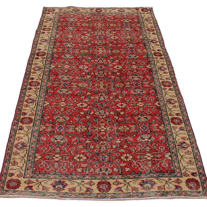 Alfombra Vintage Turca Anudada a Mano - 93 cm x 202 cm - K0076965