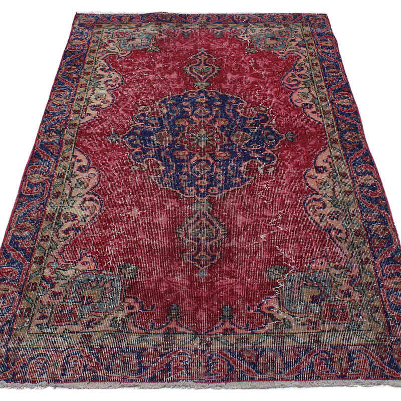 El Dokuma Vintage Halı - 106 cm x 190 cm - K0076970