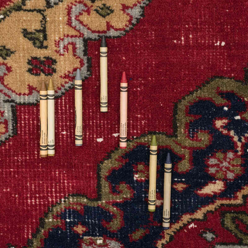 Vintage Turkish Hand-Knotted Rug - 9' 5" x 13' 5" (113" x 161") - K0076982