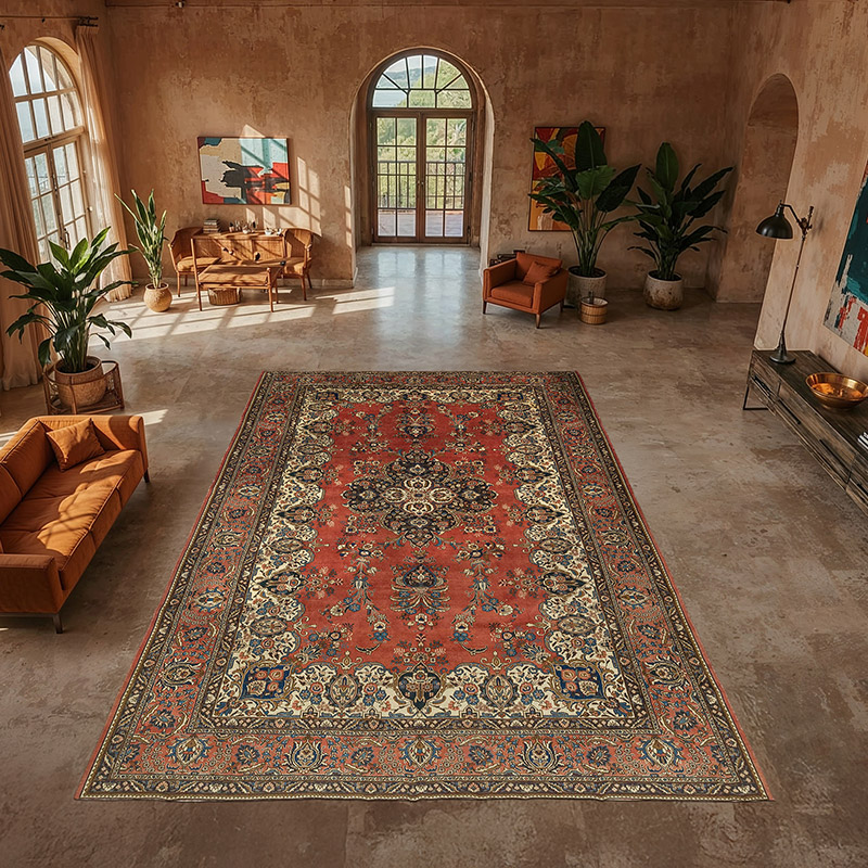 Alfombra Oriental Vintage Anudada a Mano - 370 cm x 570 cm - K0076984