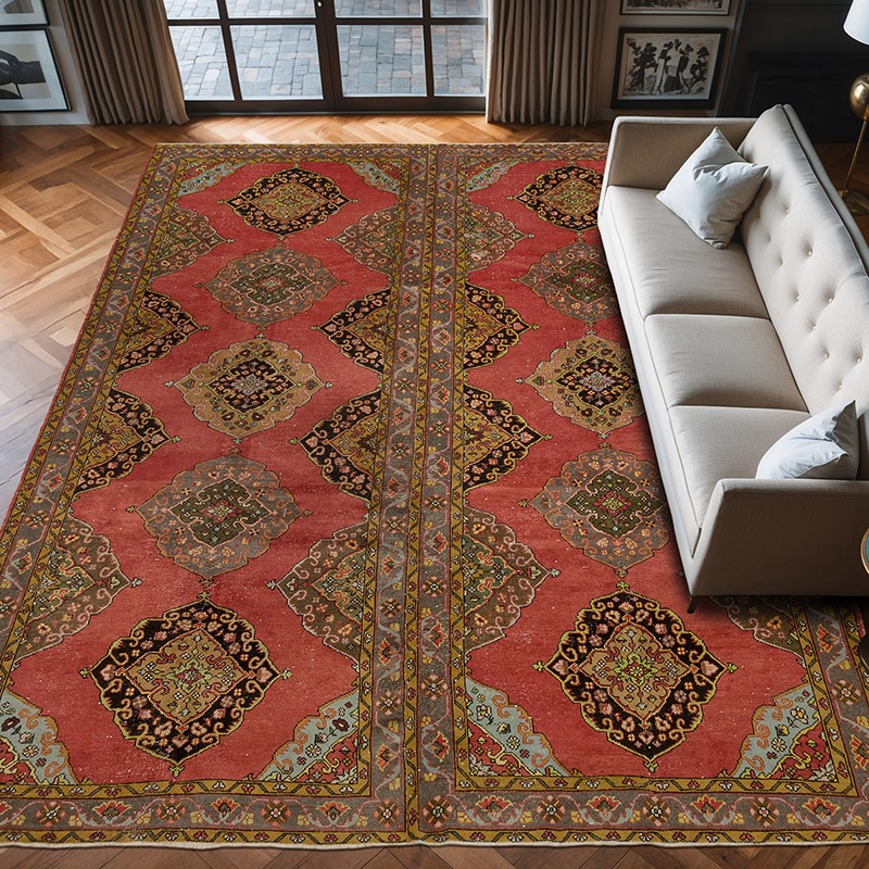 Vintage Turkish Hand-Knotted Rug - 9' 7" x 12' 8" (115" x 152") - K0076988