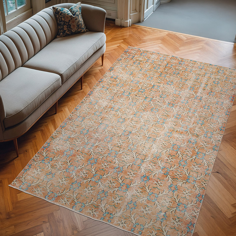 Alfombra Vintage Turca Anudada a Mano - 170 cm x 275 cm - K0076996