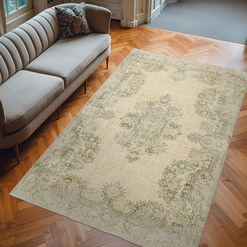 Vintage Turkish Hand-Knotted Rug - 5' 9" x 9' 2" (69" x 110") - K0076998