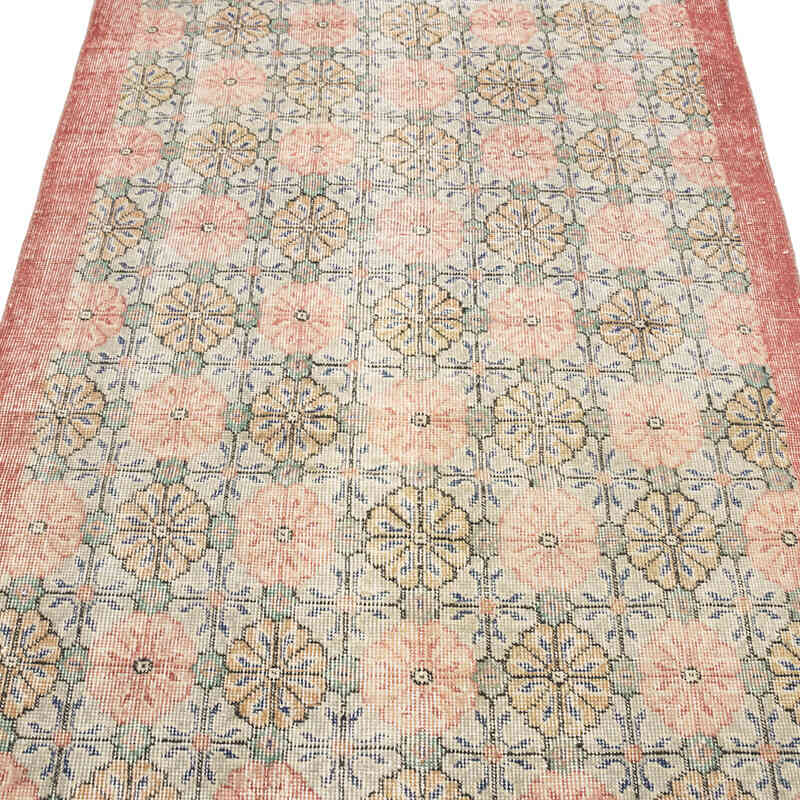 Alfombra Vintage Turca Anudada a Mano - 113 cm x 211 cm - K0077005