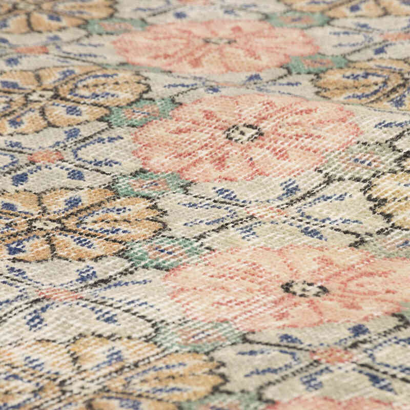 Alfombra Vintage Turca Anudada a Mano - 113 cm x 211 cm - K0077005