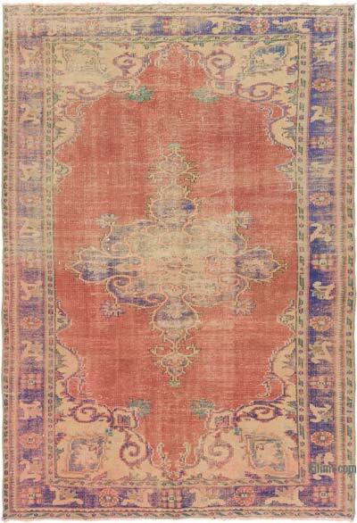 Vintage Turkish Hand-Knotted Rug - 6' 1" x 8' 10" (73" x 106")
