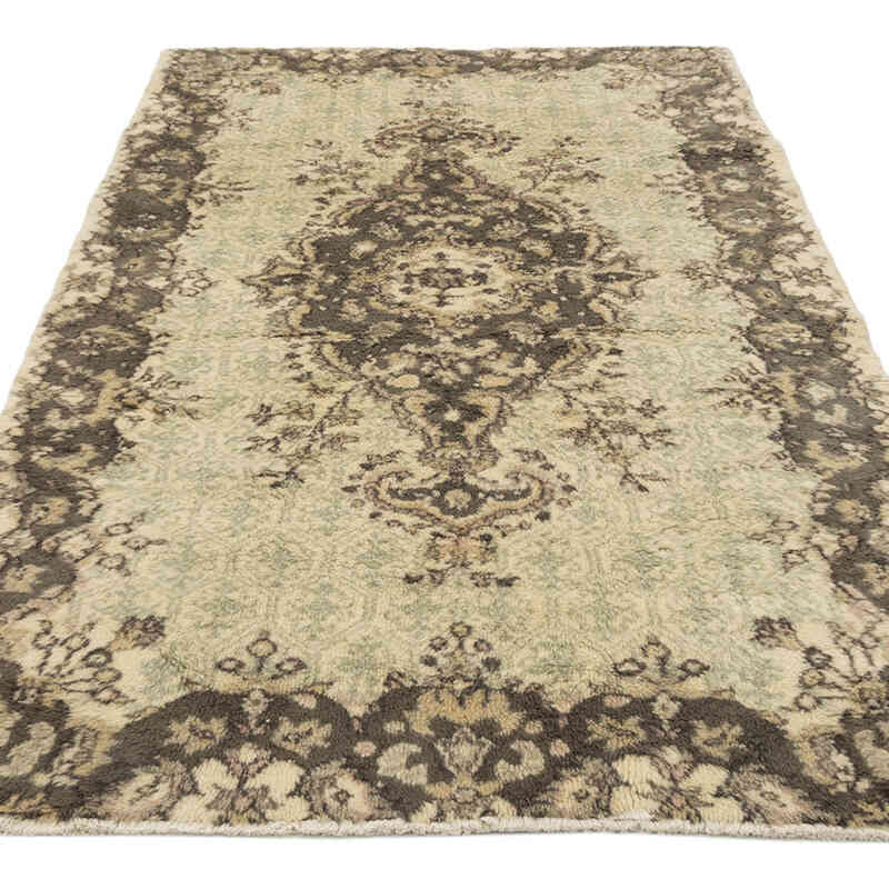 Alfombra Vintage Turca Anudada a Mano - 118 cm x 225 cm - K0077012