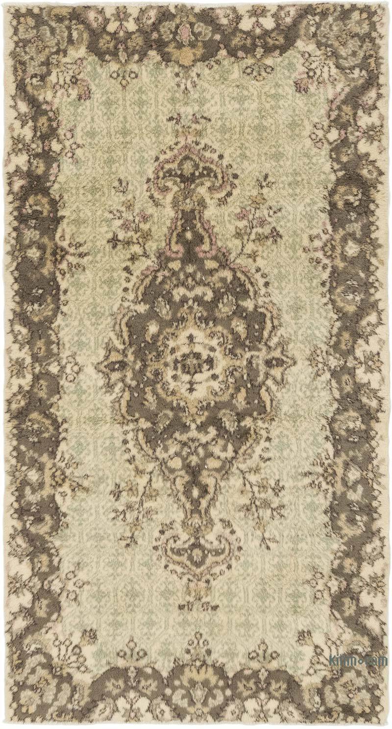 Alfombra Vintage Turca Anudada a Mano - 118 cm x 225 cm - K0077012