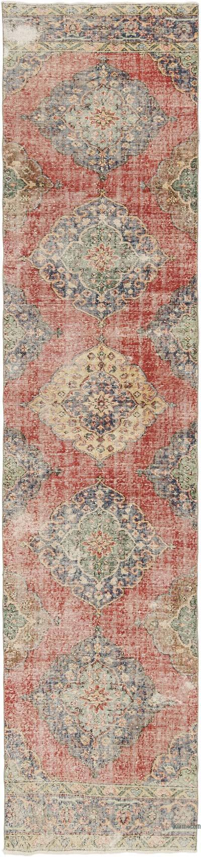 Vintage Turkish Hand-Knotted Runner - 3' 1" x 13' 3" (37" x 159")