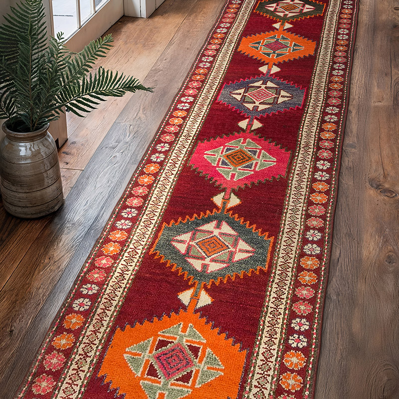 Vintage Anadolu Yolluk - 80 cm x 370 cm - K0077035