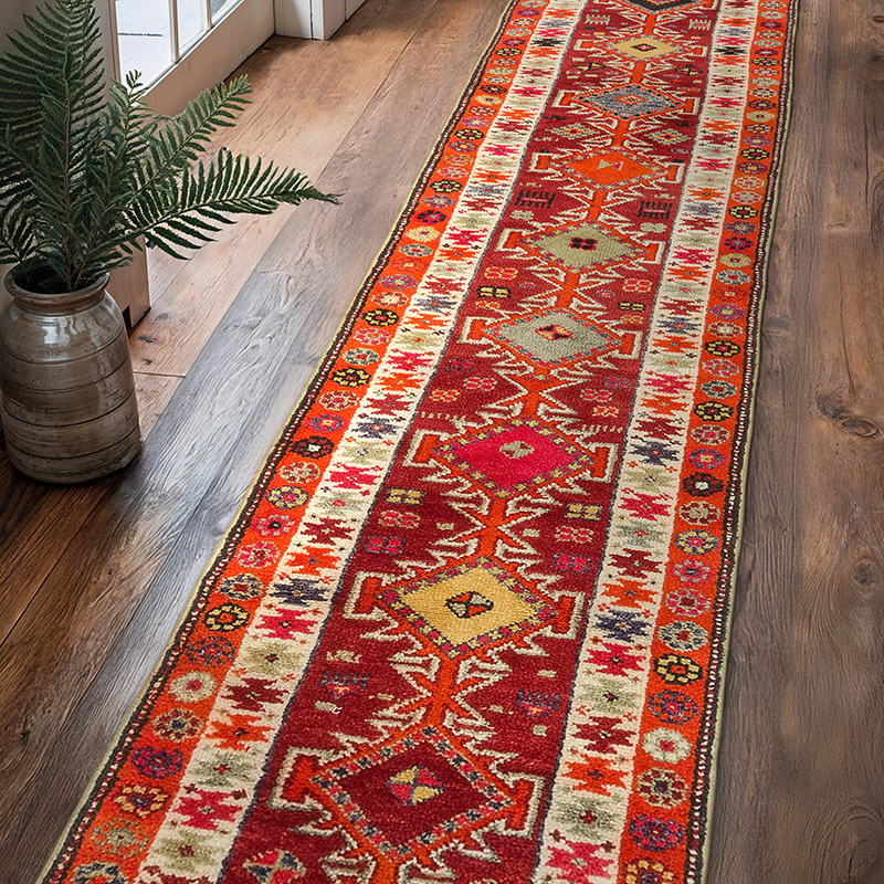 Alfombra Vintage de pasillo - 82 cm x 360 cm - K0077036