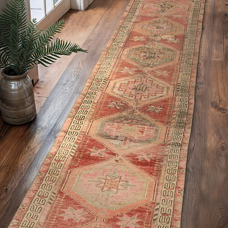 Vintage Tribal Runner Rug - 2' 6" x 11' 10" (30" x 142") - K0077037
