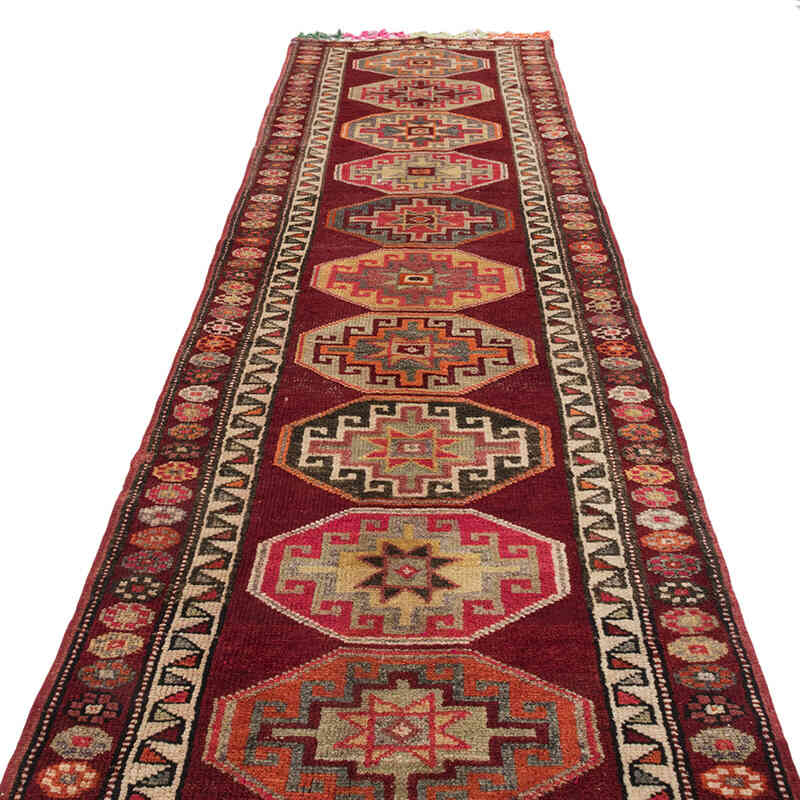 Alfombra Vintage de pasillo - 90 cm x 337 cm - K0077041